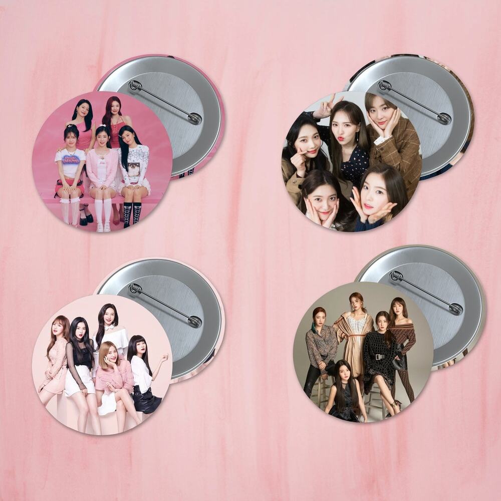 Red Velvet 1.5 inch Pinback Button 4 Pack KPop Music Group Stocking Stuffer